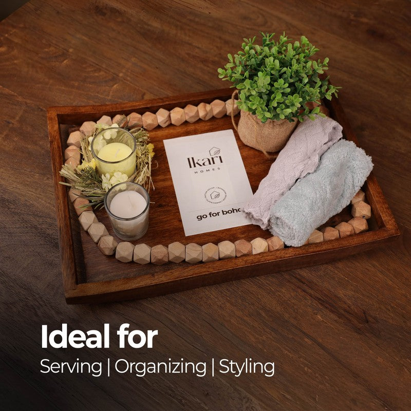 Elegant Wooden Serving Tray media 7