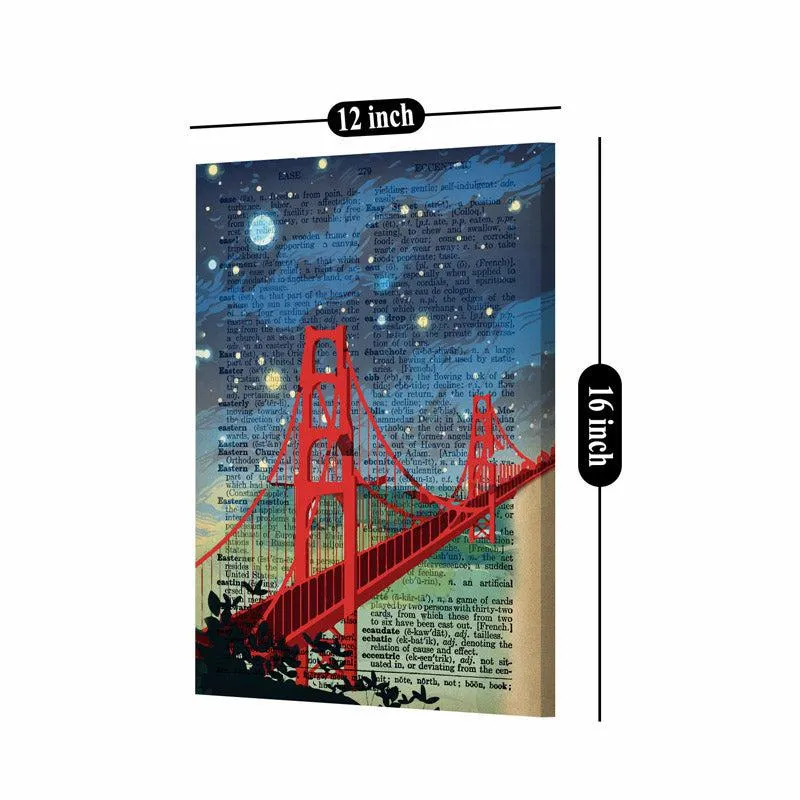 Moonlit Bridge Wall Painting media 6