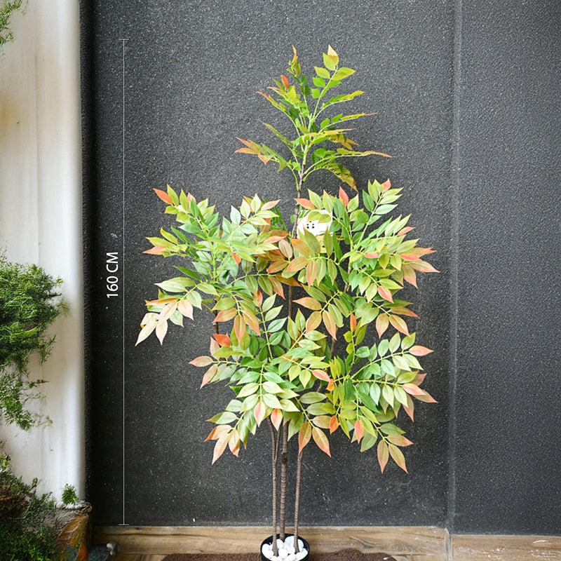 Sumaura Artificial Autumn Sumac Tree With Black Plastic Pot - 160 cm (5.2 ft) media 8