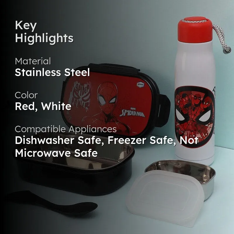 Spider Hero Mask Lunch Box 700 ML With 600 ML Water Bottle - Two Piece Set media 2