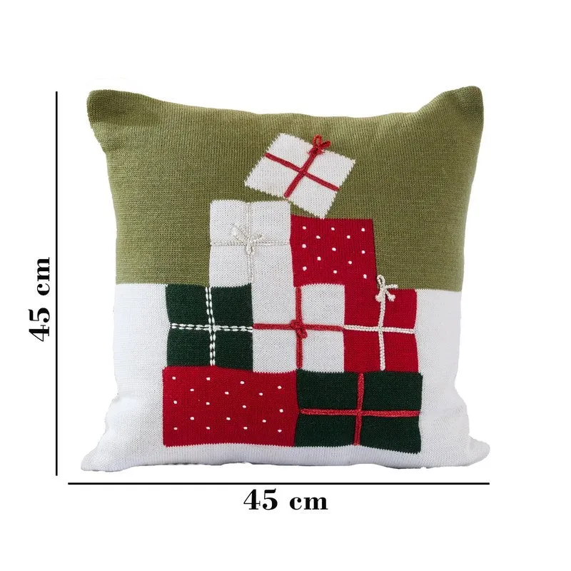 Festive Knit Cotton Cushion media 5