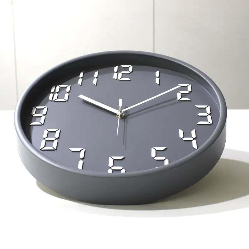Centura Analog Wall Clock - White & Grey - 5