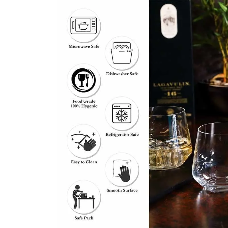 Miro Glass Tumbler (370 ml ) - set of Six media 6