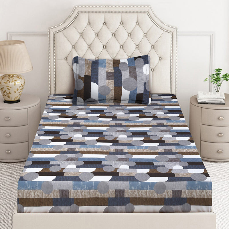 Spectral Rush Abstract Bedsheet - 130 GSM media 3