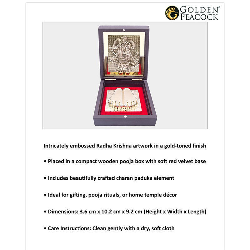 Radha Krishna Gold Plated Religious Accent media 6