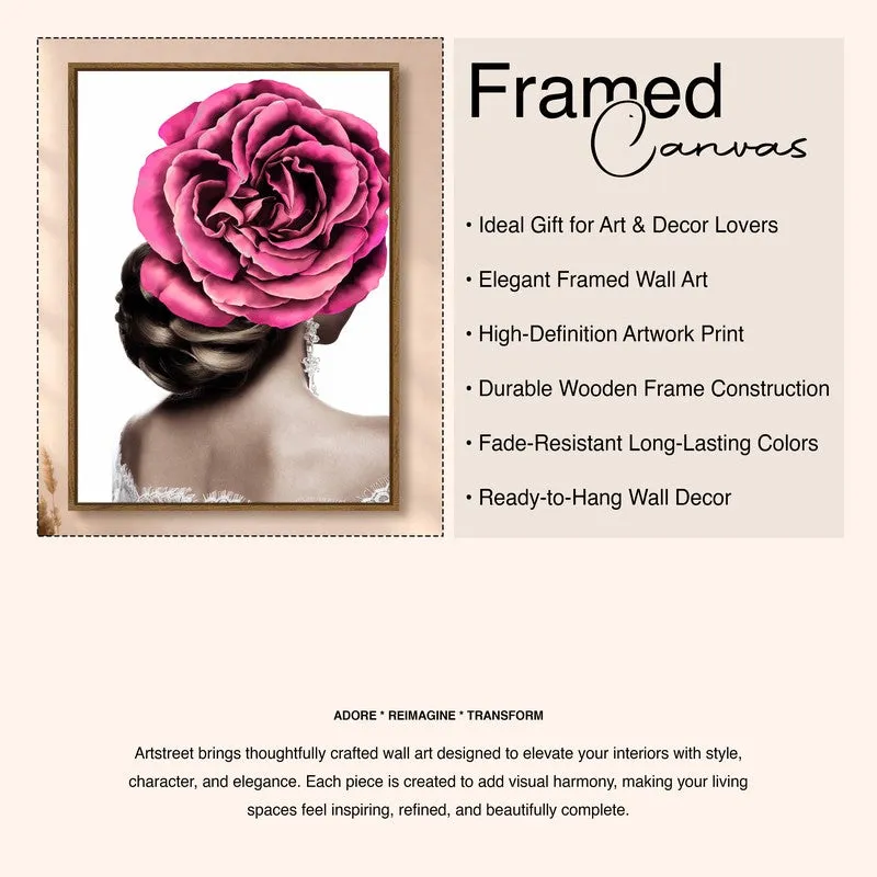 Floral Figure Canvas Wall Art With Frame media 6