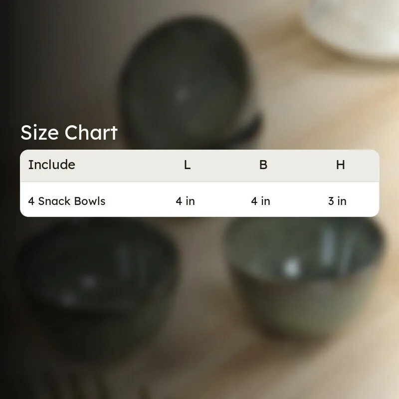 LuxeServe Snack Bowls (Olive Green,200 mL Each) - Set Of Four media 8