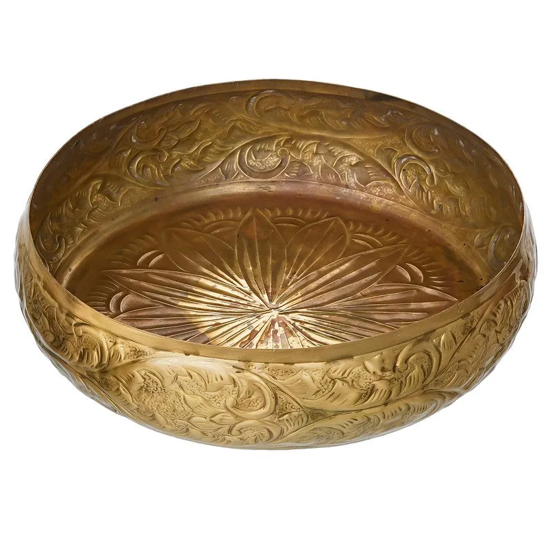 Royal Etched Metal Urli - Gold media 5