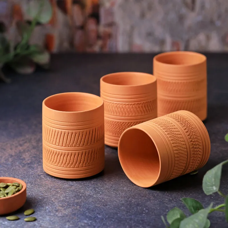 Mitti Terracotta Glass (250 mL) - Set Of Four media 3