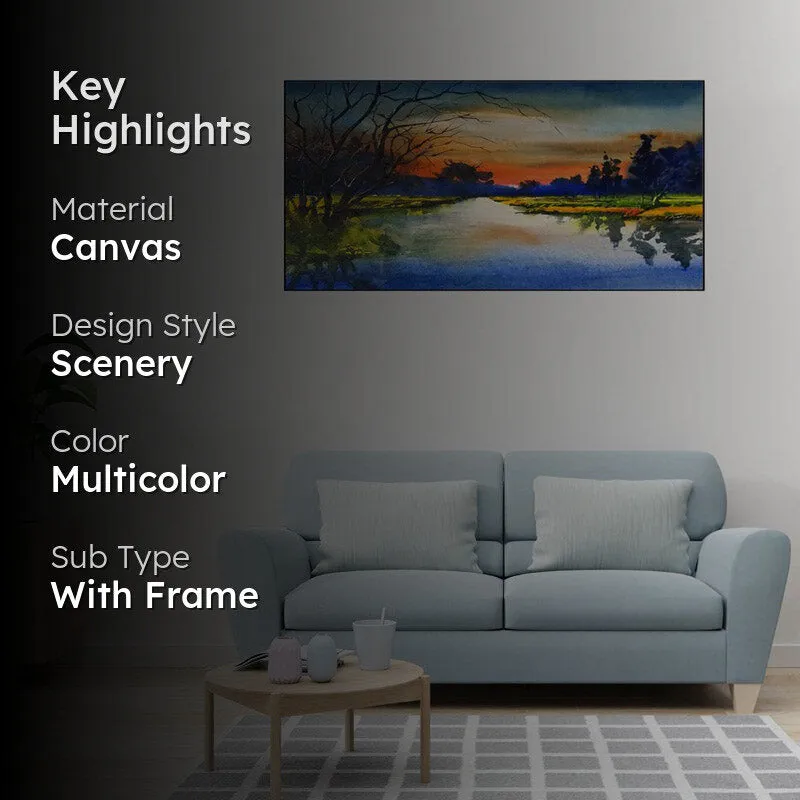 Nova Tranquil Lake Canvas Wall Painting media 2