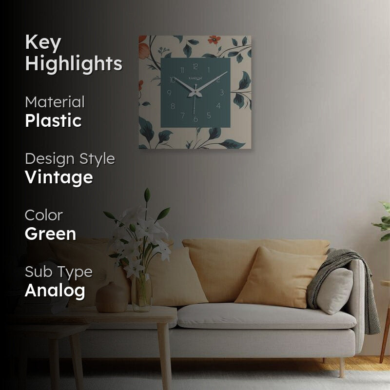 Floral Spread Wall Clock media 2