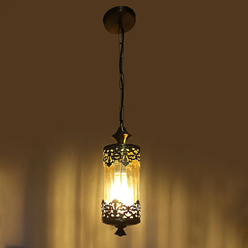 Lanthra Lantern Glass & Iron Ceiling Lamp media 6