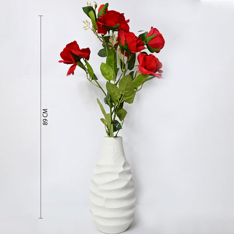 Artificial Red Rose Flower Stick media 6