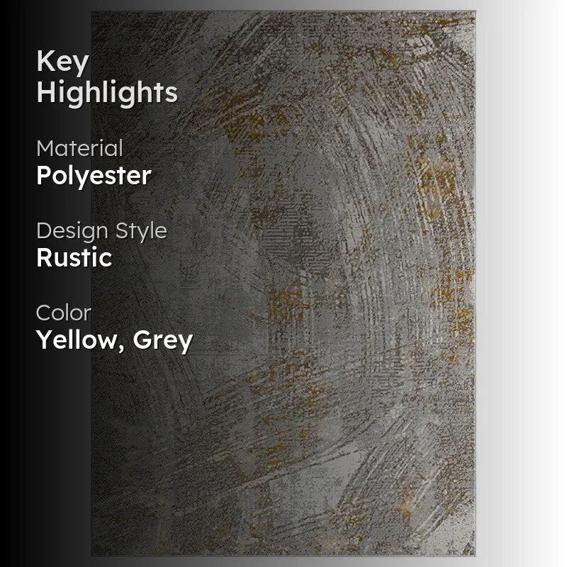 Rusto Abstract Carpet - Yellow & Grey media 2