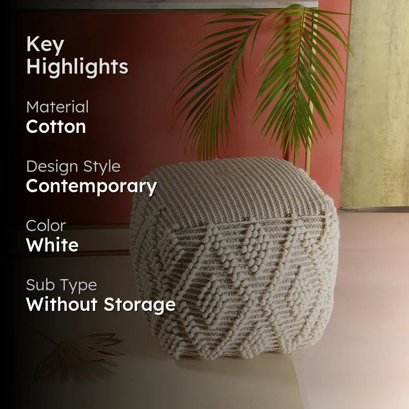 Neutral Knot Macrame Pouffe media 2