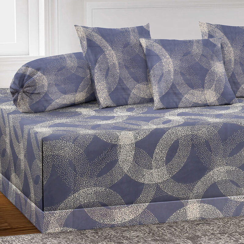 Faded Circlets Diwan Set - Six Piece Set media 3