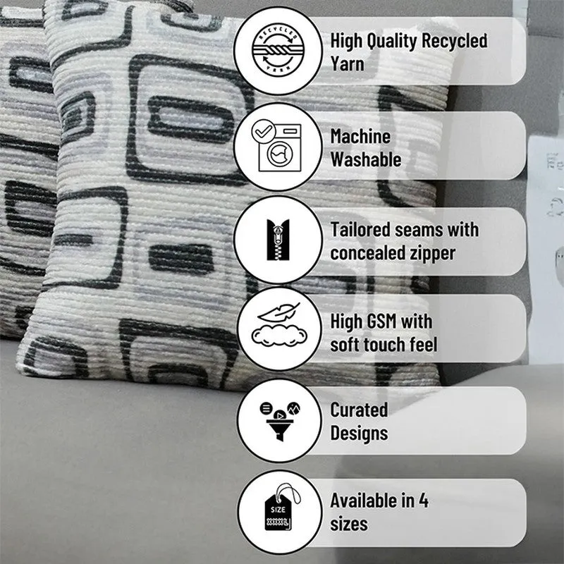 Squarecraft Cushion Cover (Grey) - Set Of Three media 7