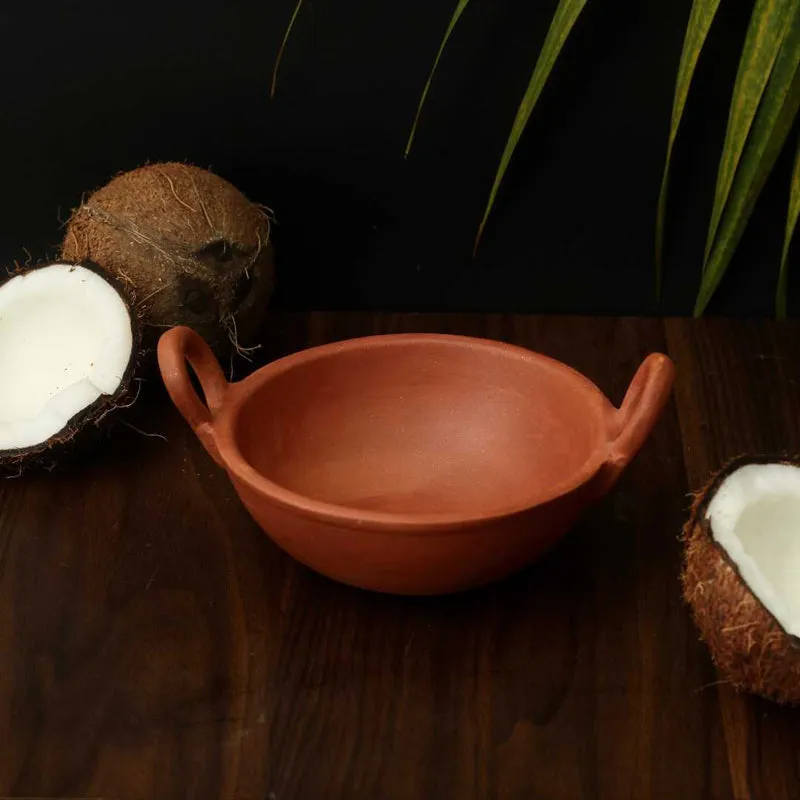 Arda Handmade Terracotta Kadhai - 500 mL media 3