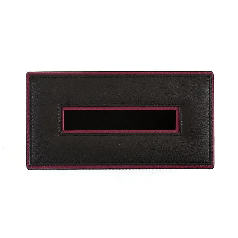 Tisca Edge Faux Leather Tissue Box - Black media 7
