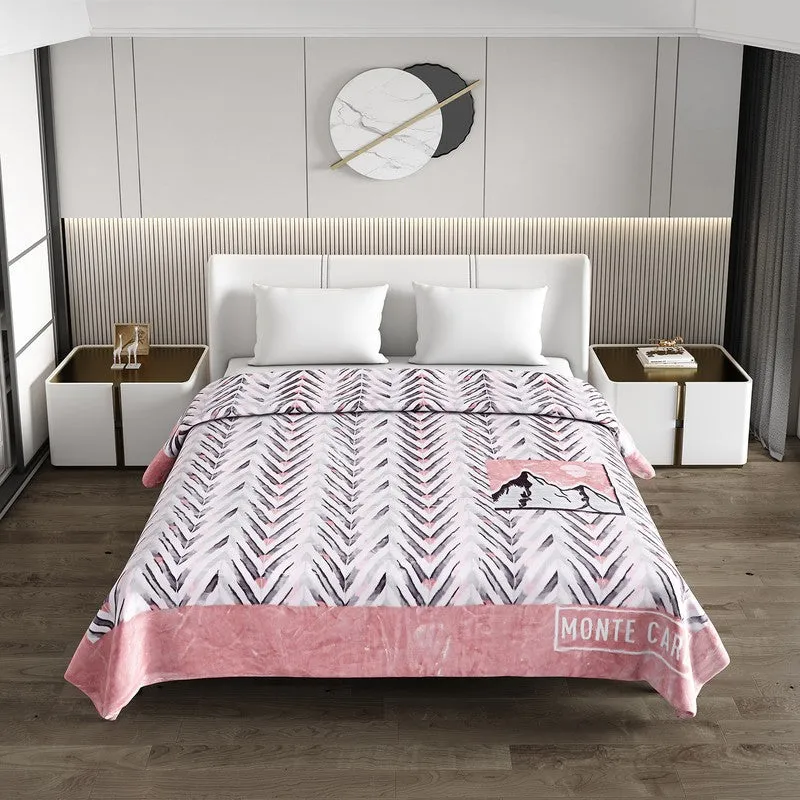 Monte Carlo Blush Palm Oasis Blanket - 800 GSM media 3