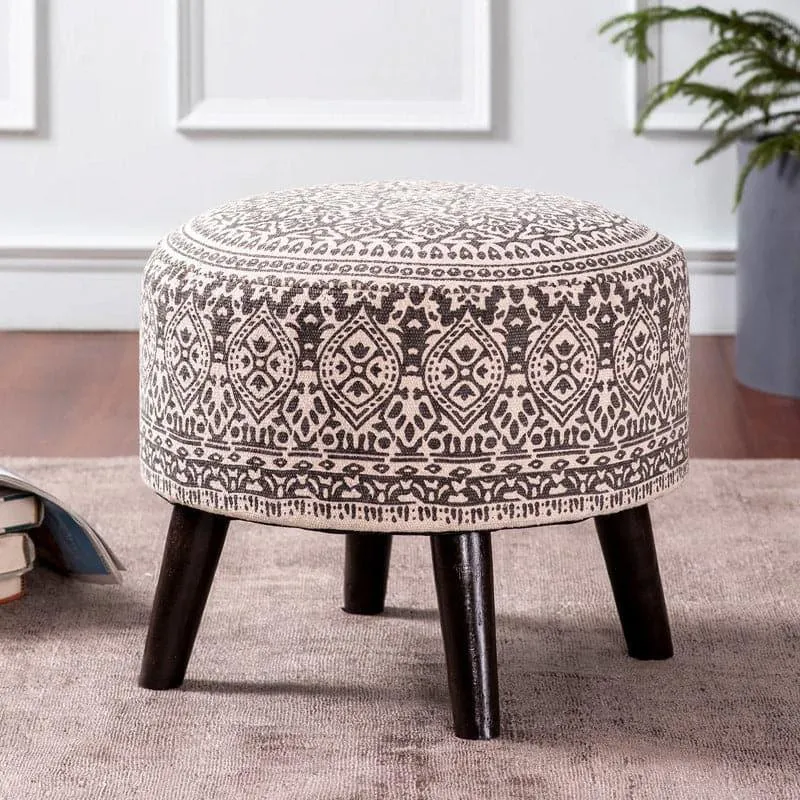 Raasi Ottoman And Side Table Combo - Set Of Three media 3