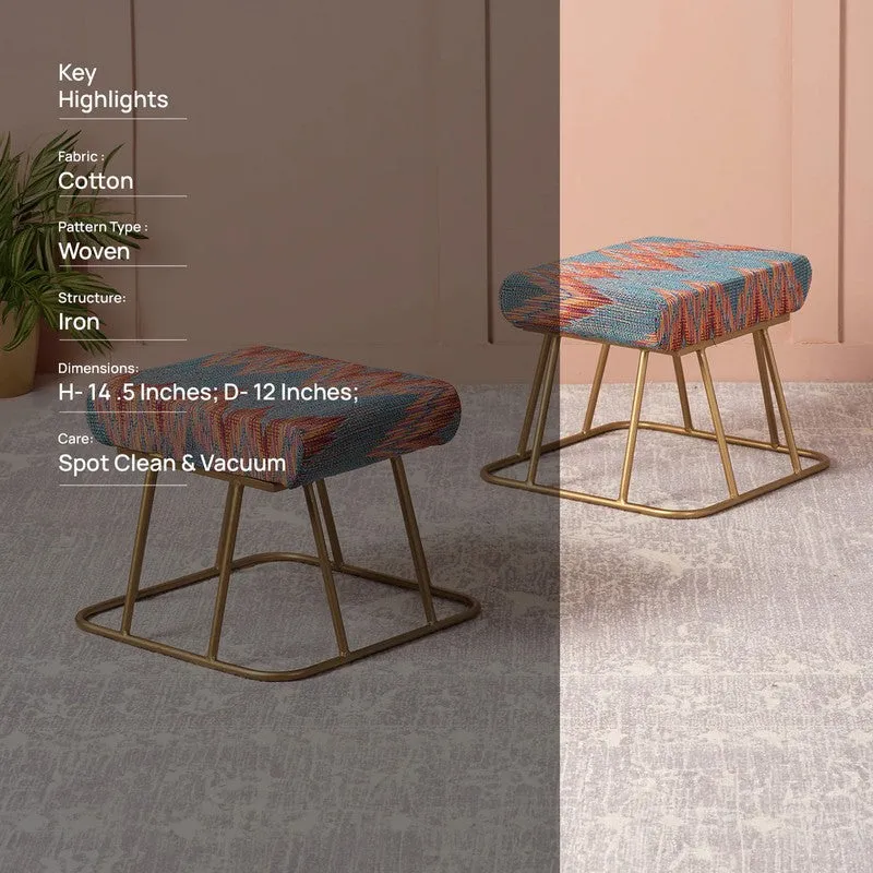 Calm Drift Ottoman (Blue) - Set Of Two media 5