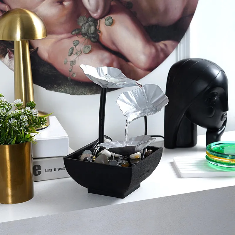Lily Flow Table Top Fountain - Silver media 3