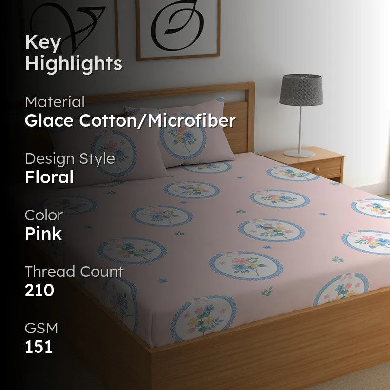 European Spring Floral Microfiber Microfiber Bedsheet - 151 GSM media 2