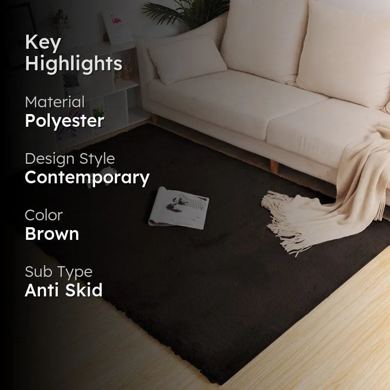 Ruffle Luxe Area Rug - Brown media 2