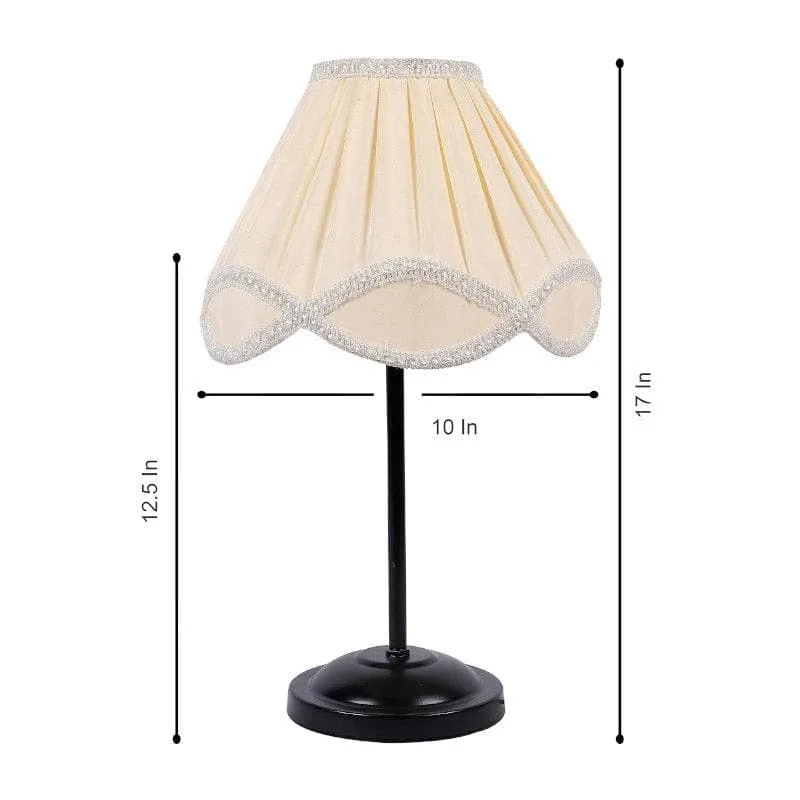 Margot Deja Fabric Table Lamp - White,Black media 5