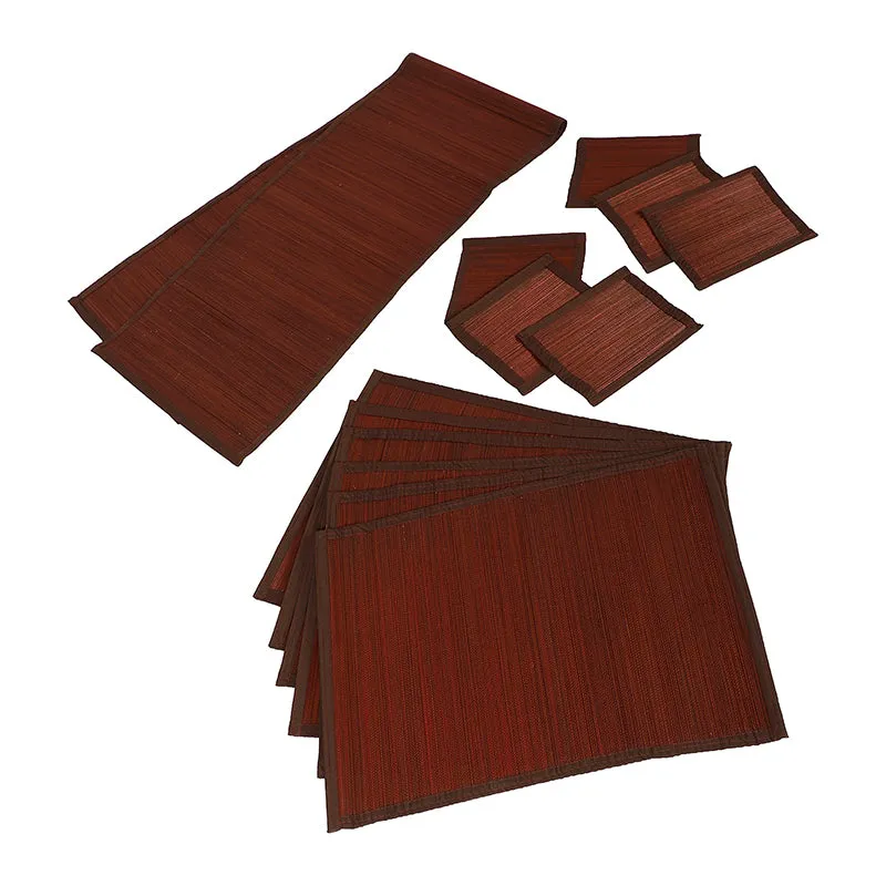 Woodland Nest Bamboo Kitchen Linen Set (Brown) - Thirteen Piece Set media 4