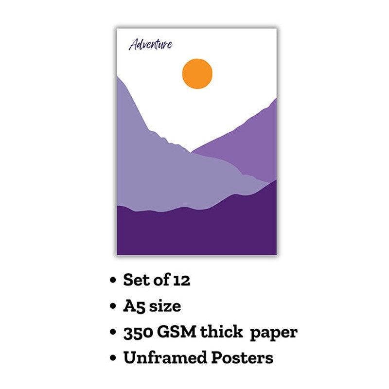 Purple Vibes Wall Poster - Set Of Twelve media 6