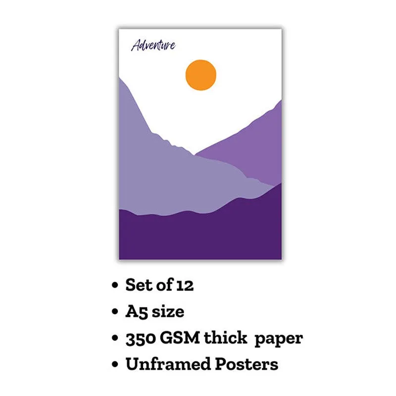 Purple Vibes Wall Poster - Set Of Twelve media 6
