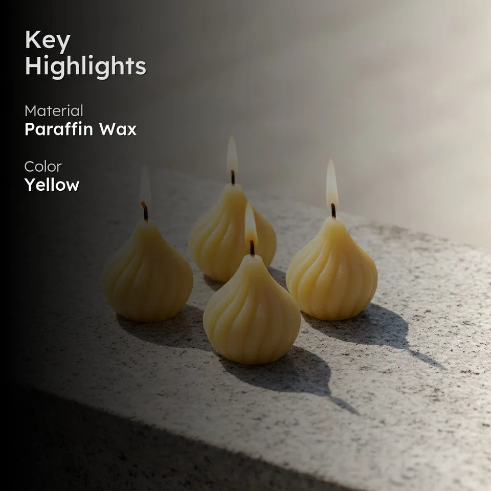 SoulFlame Hand (Poured Wax Candle - Yellow) - Set Of Four media 3