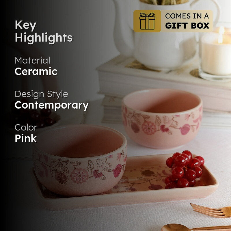 Magique by the Wishing Chair Nysa 2 Ceramic Bowls & 1 Ceramic Platter Gift Box Set - Three Piece Set media 2