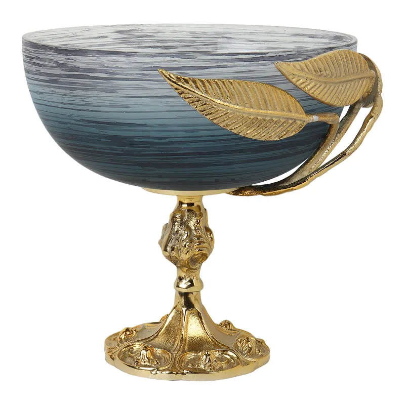 Gemma Ruma Accent Bowl - Blue & Gold media 5