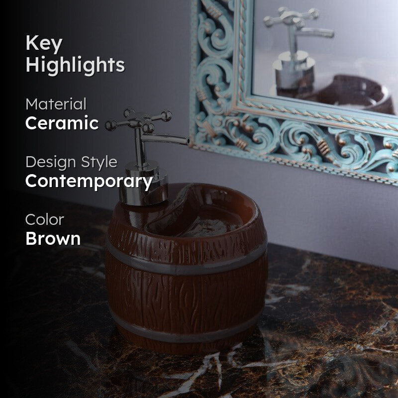 Barrel Wash Soap Dispenser - Brown media 2