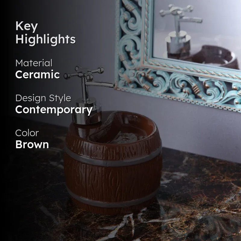 Barrel Wash Soap Dispenser - Brown media 2