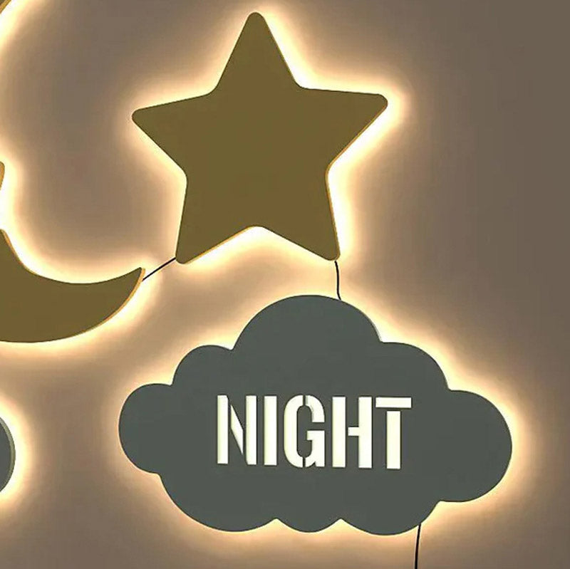 Good Night LED Stripe Light MDF Wall Lamp media 4