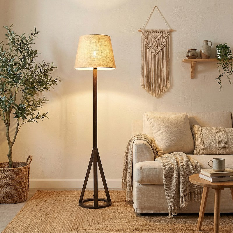 WarmHue Wooden Floor Lamp - Brown media 3