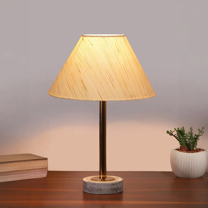 Cotin II Rodin Wooden Table Lamp - OffWhite,Gold,White media 2