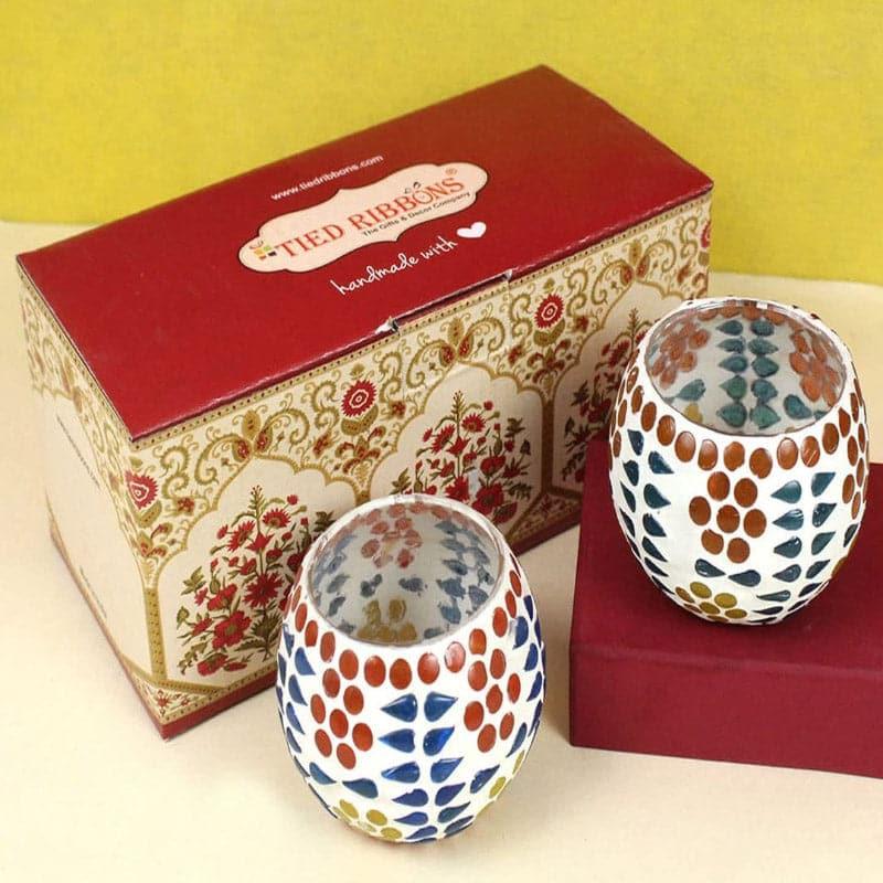 Floral Dot Tealight Candle Holder - Set Of Two media 3
