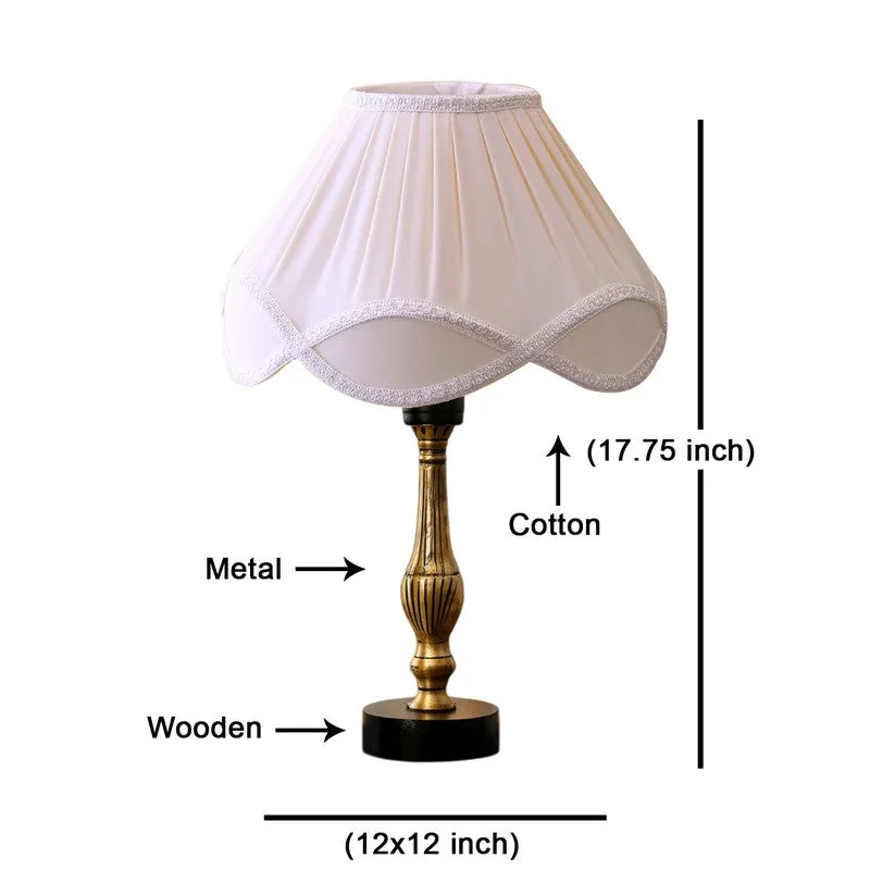 Aurelo Nyro Wooden Table Lamp - OffWhite media 8