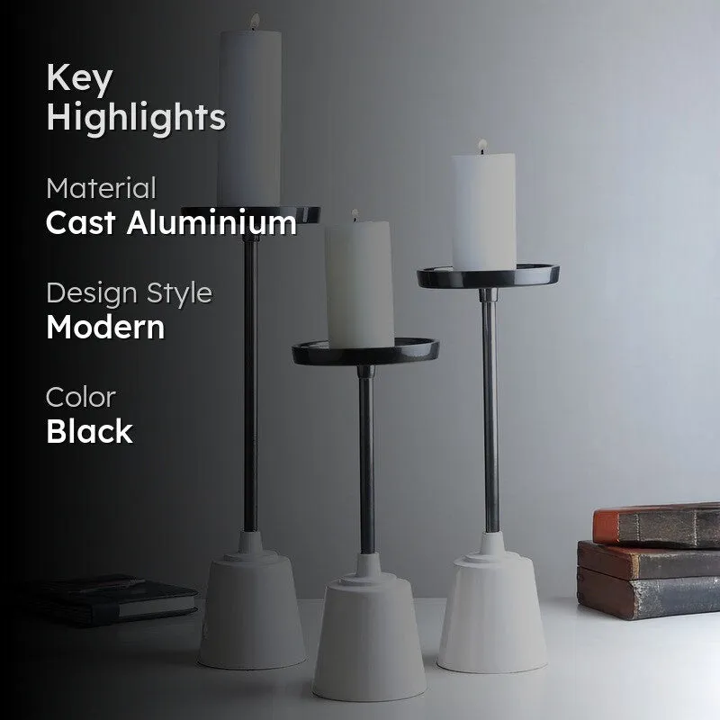 Aurum Balance Multi (Arm Candle Holder - Black) - Set Of Three media 2