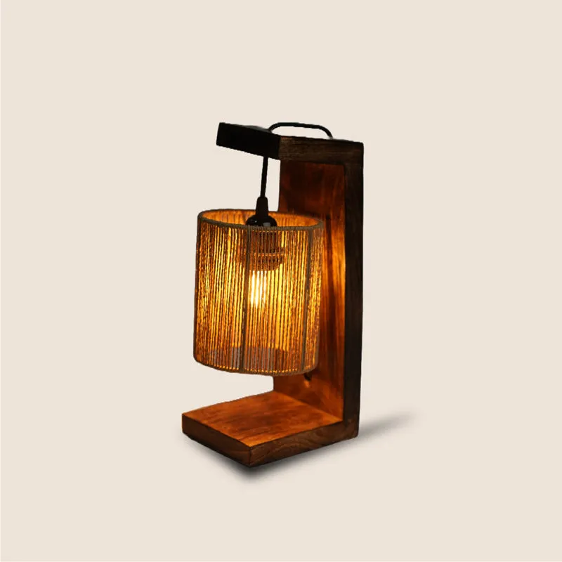 Arcadia Glow Rattan Table Lamp - Beige,Brown media 3