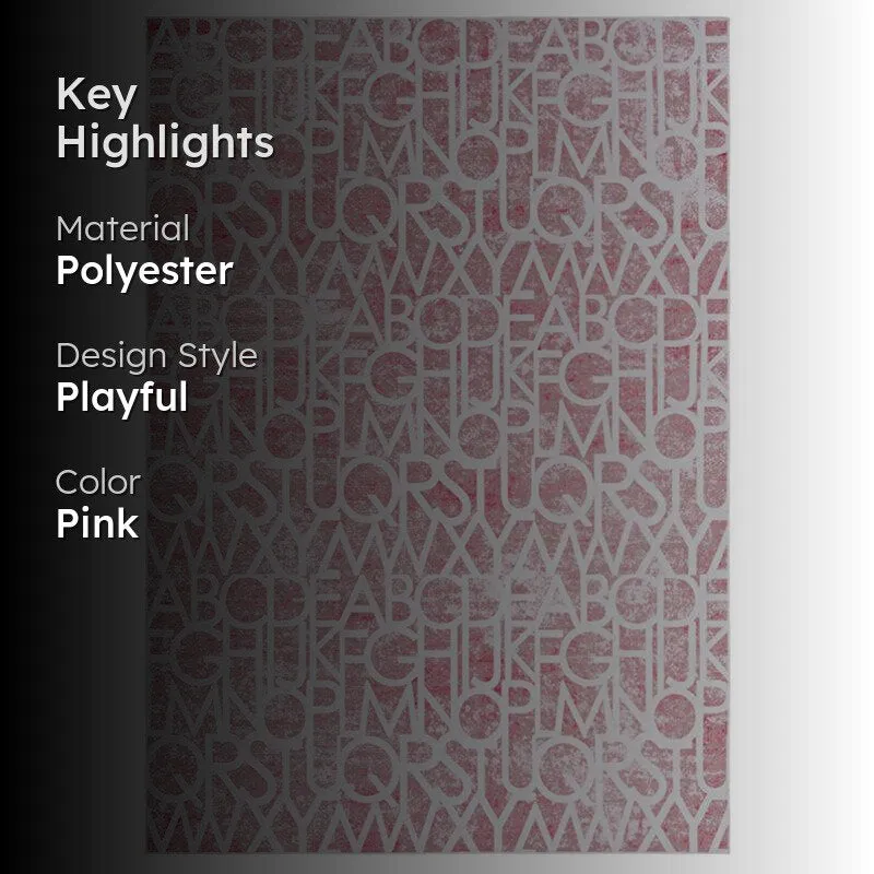 Alphabet Troop Carpet - Pink media 2