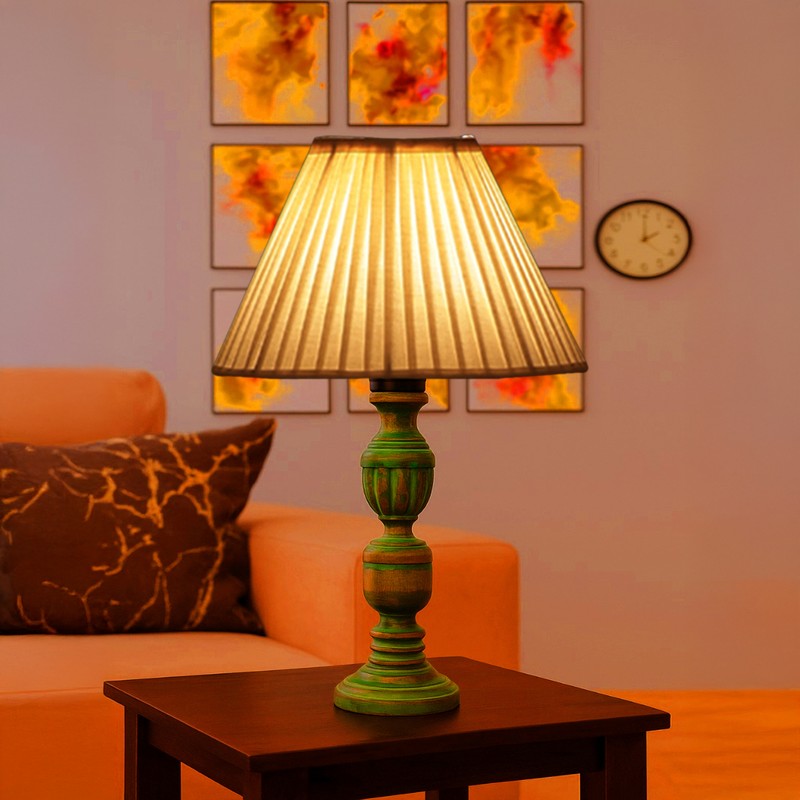 Arvello Lumo Wooden Table Lamp - OffWhite