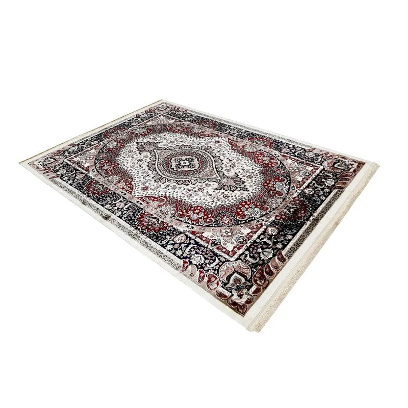 Noorza Art Silk Carpet - Maroon media 4