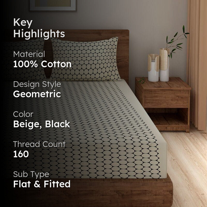 Swayam Honey Comb Cotton Bedsheet - 160 TC media 2