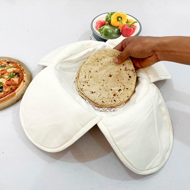 Swayam Theona Round Bread Basket - Beige media 3